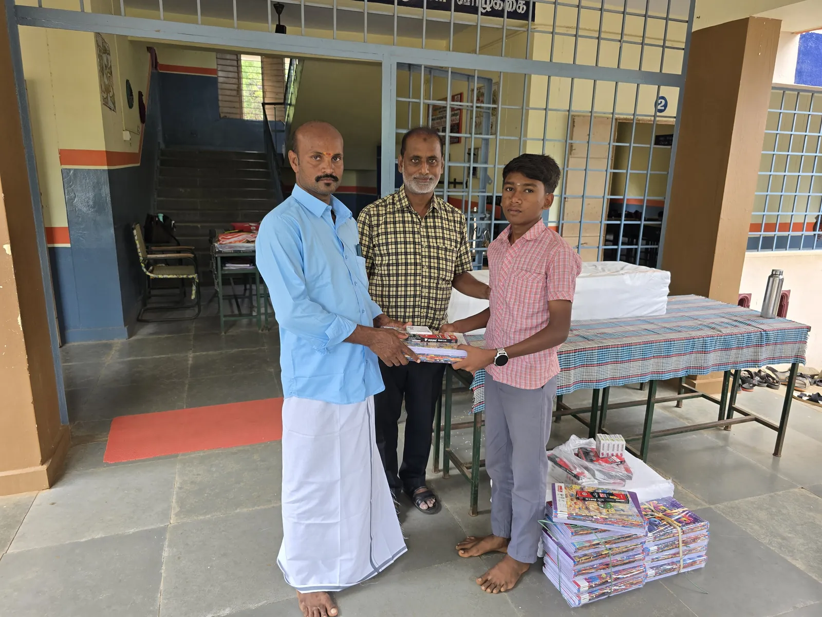 Rural Visionary Foundation volunteers with students at Pangunatham Kottai
